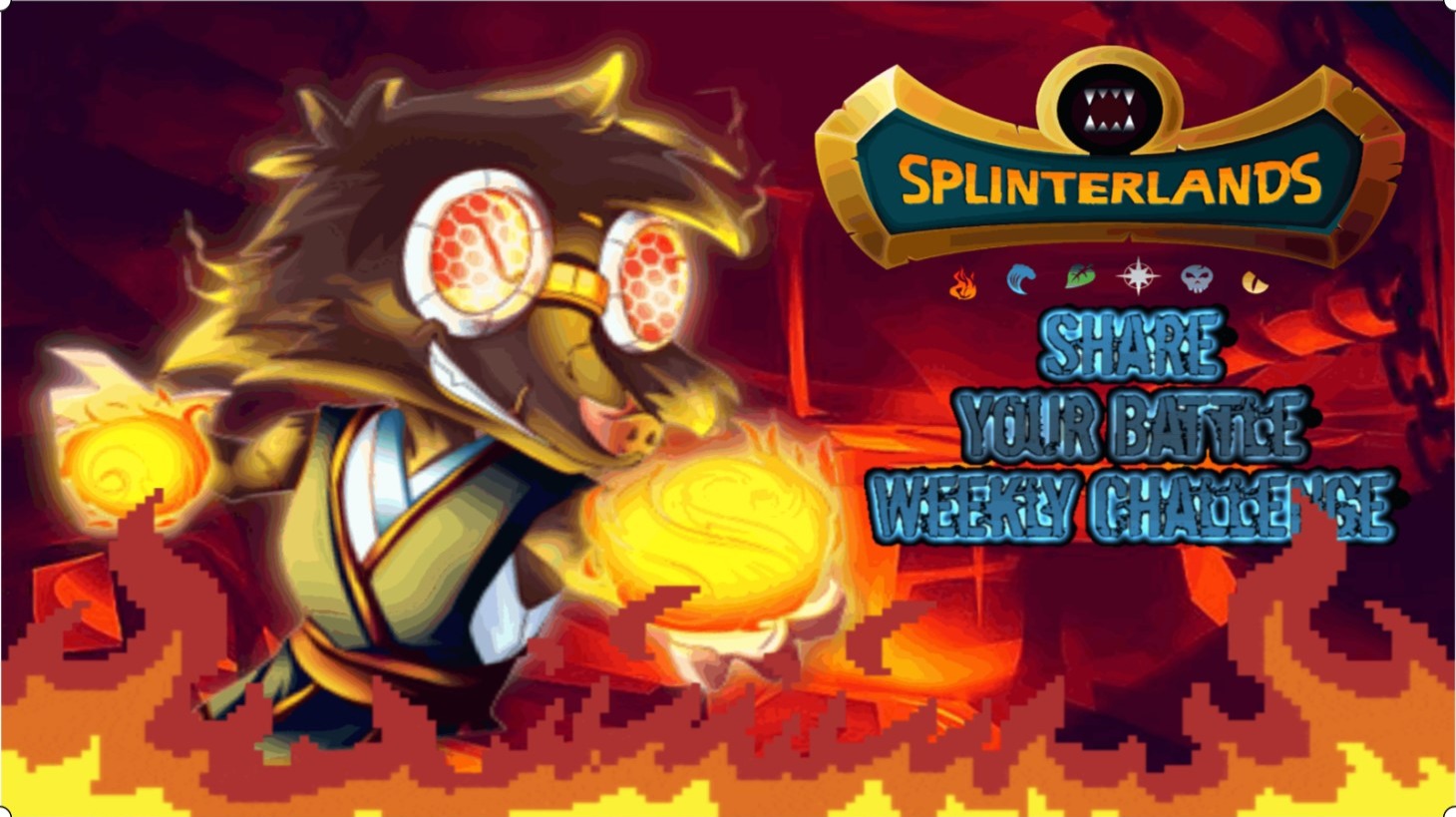 Their goggles reflected the glow of magma.  One of them signaled,  with their hands lifted their palms blazed with fire.