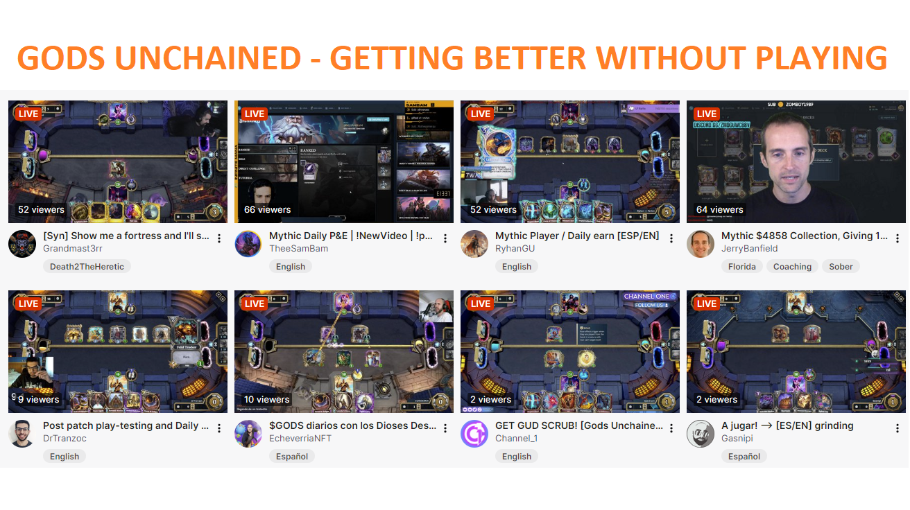 GODS UNCHAINED - GETTING BETTER WITHOUT PLAYING