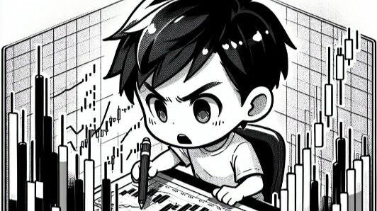 Boy studying crypto charts