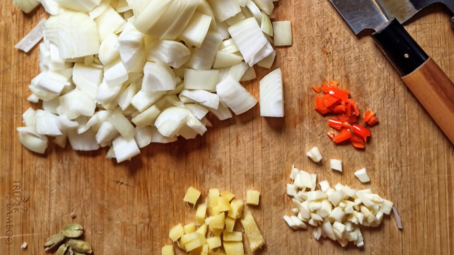 On the chopping board