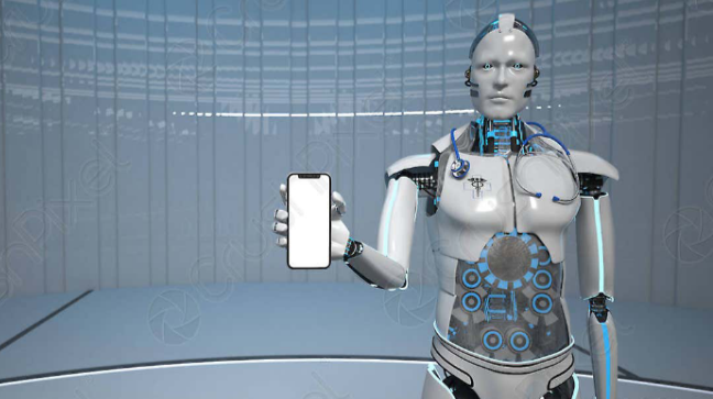 An AI using a phone
