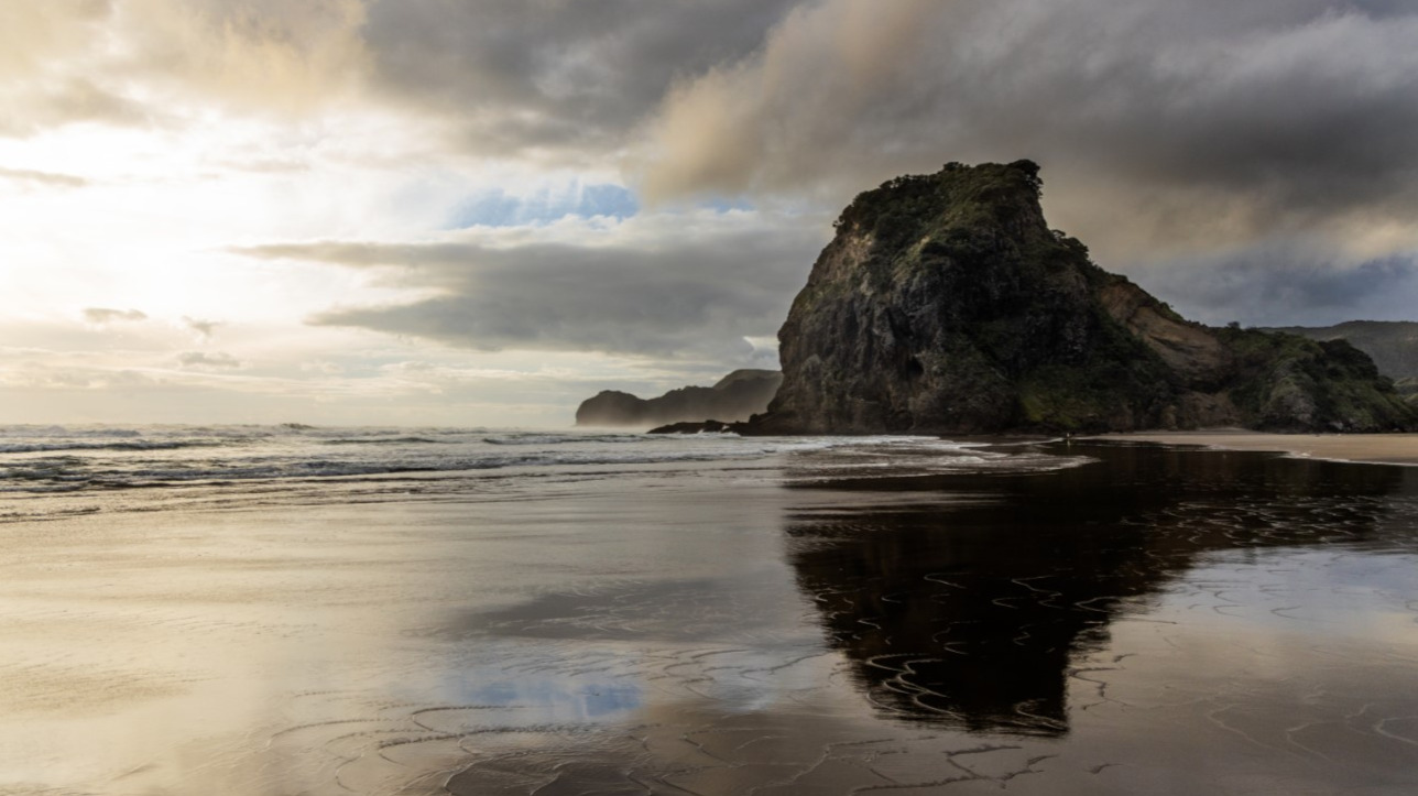 Lion Rock at Piha.  Photo taken by the author.