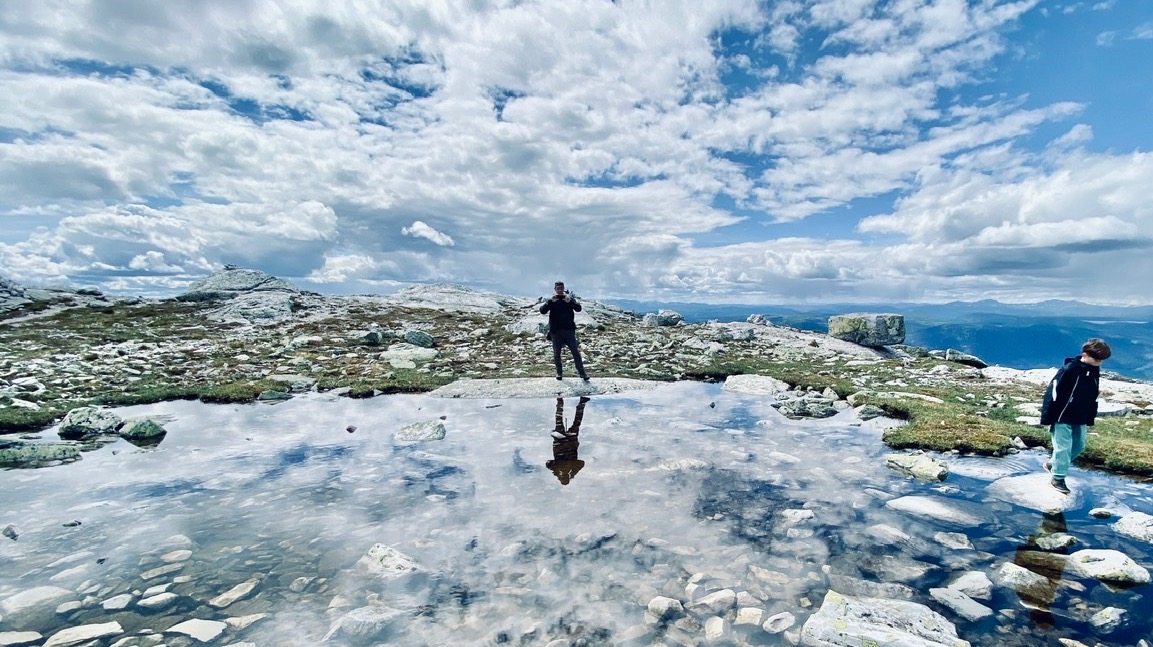 Between the clouds