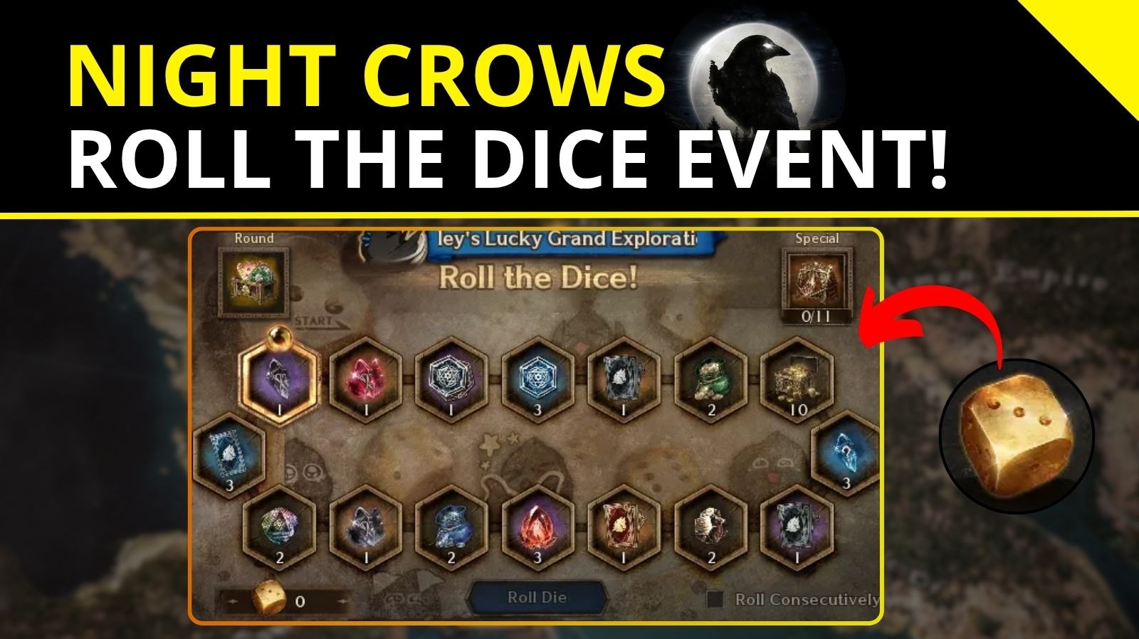 Night Crows Roll The Dice - Lucky Die Event!