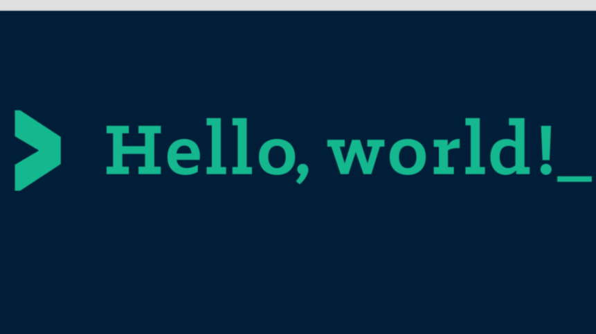 Hello World text