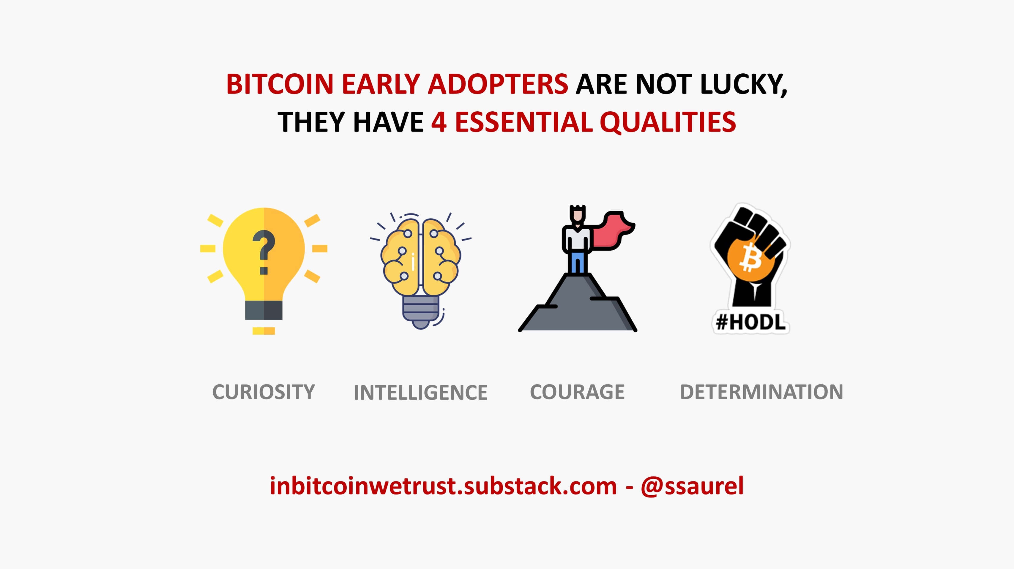 Bitcoin Early Adopters Are Not Lucky, They Have 4 Essential Qualities.