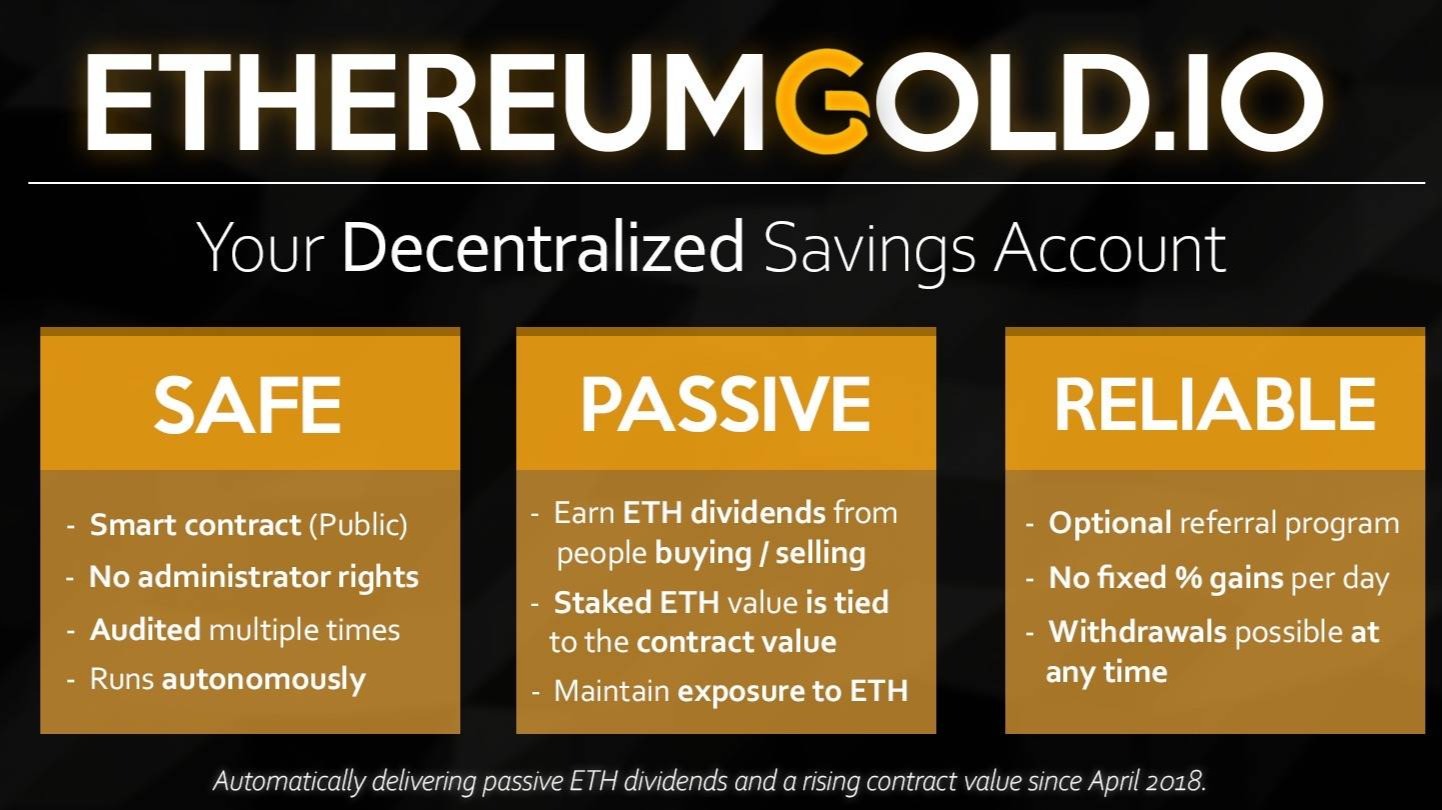 EthGold - Life long passive income
