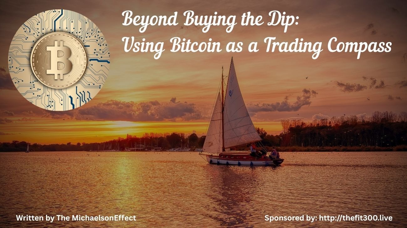 Sailboat on the water with a Bitcoin sunset