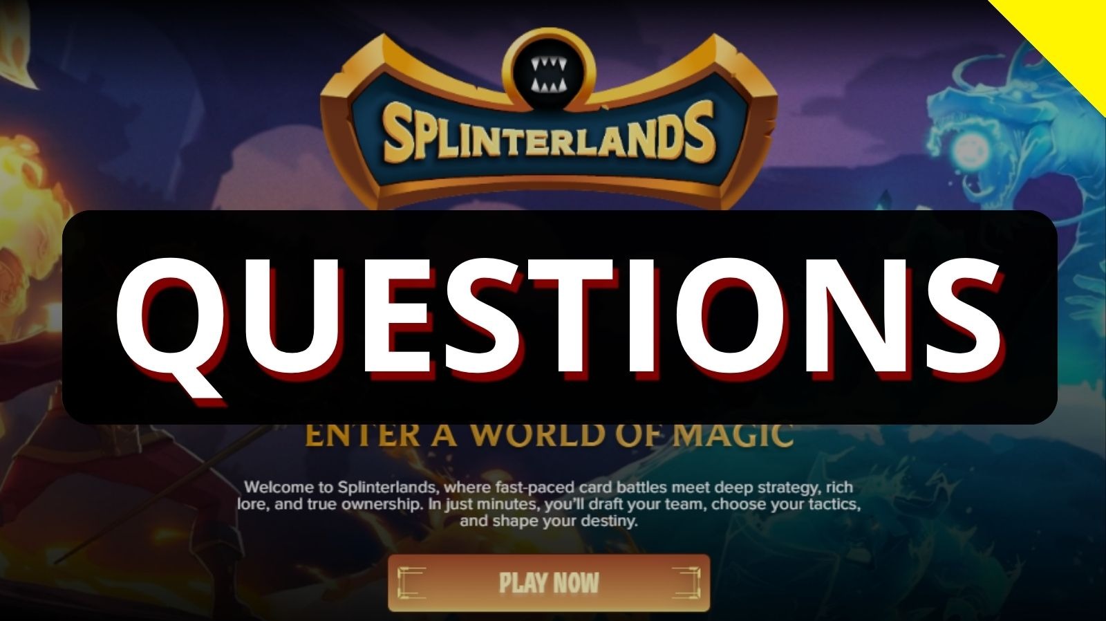 New Player Questions about Splinterlands!
