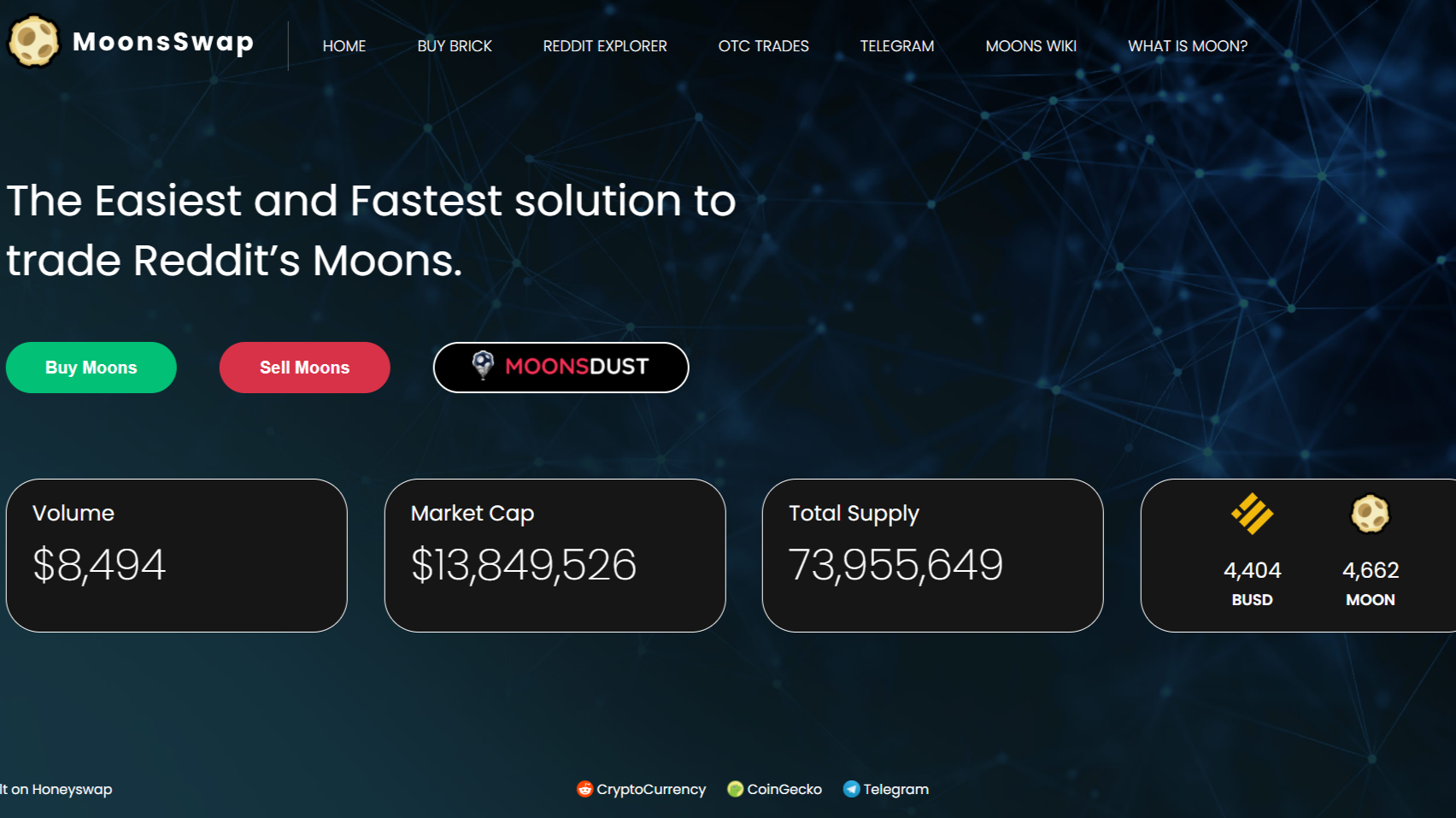 MoonsSwap, the leading option to trade your Reddit's Moons