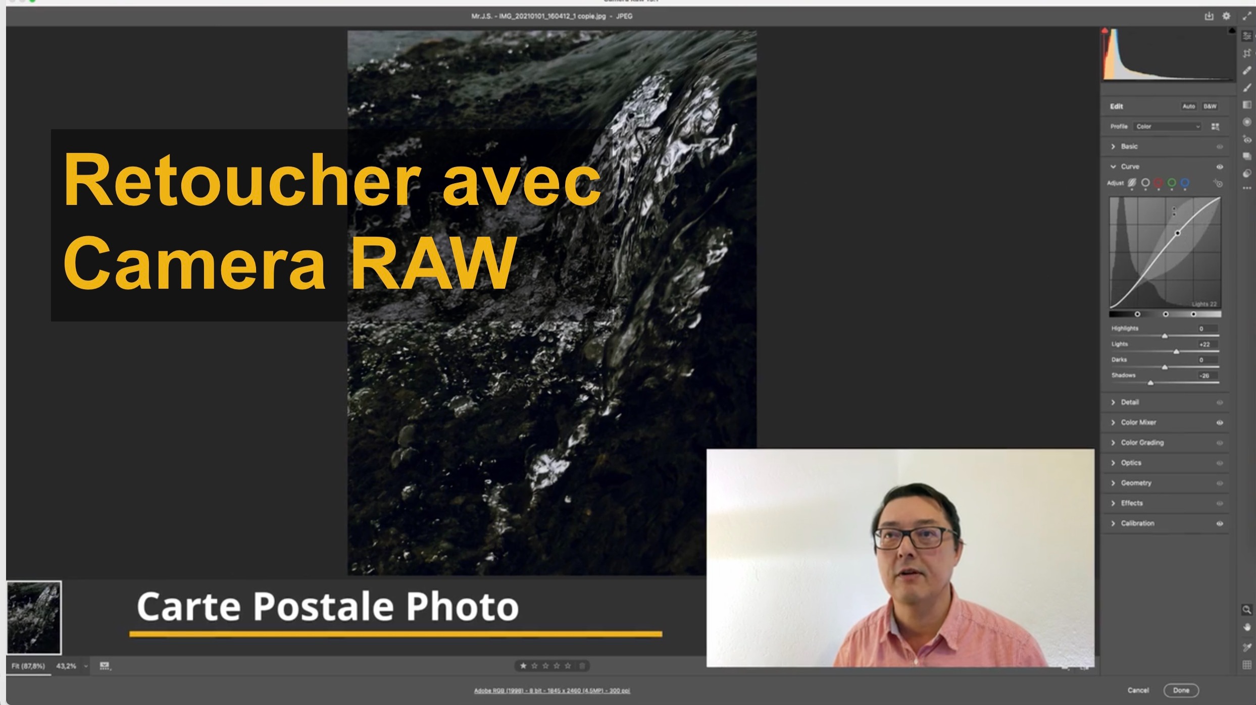 Utiliser Camera RAW et Adobe Bridge pour developper une photo