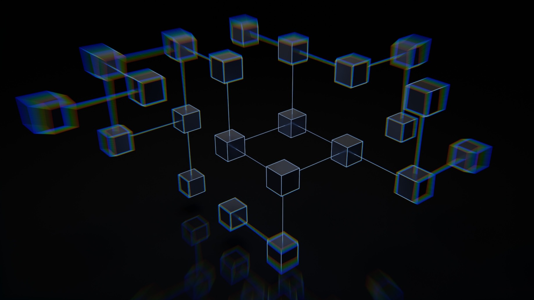 Blocks forming a link, like a chain