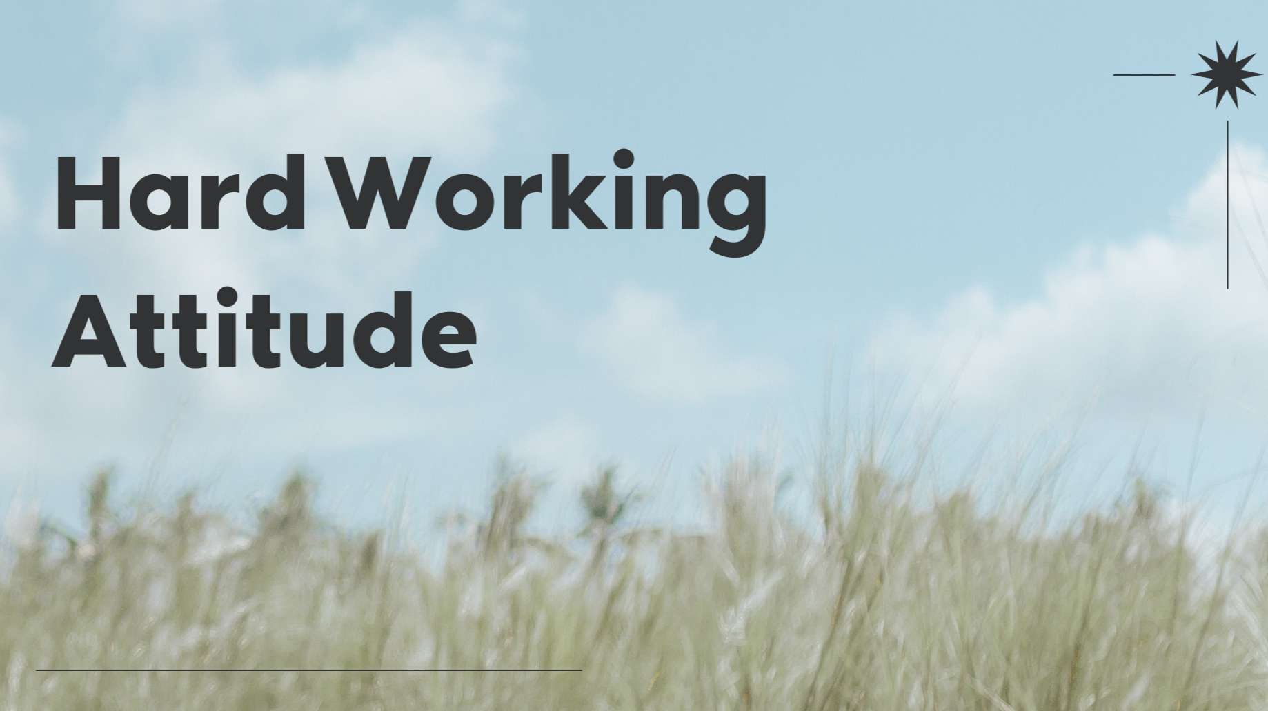Hard Working Attitude