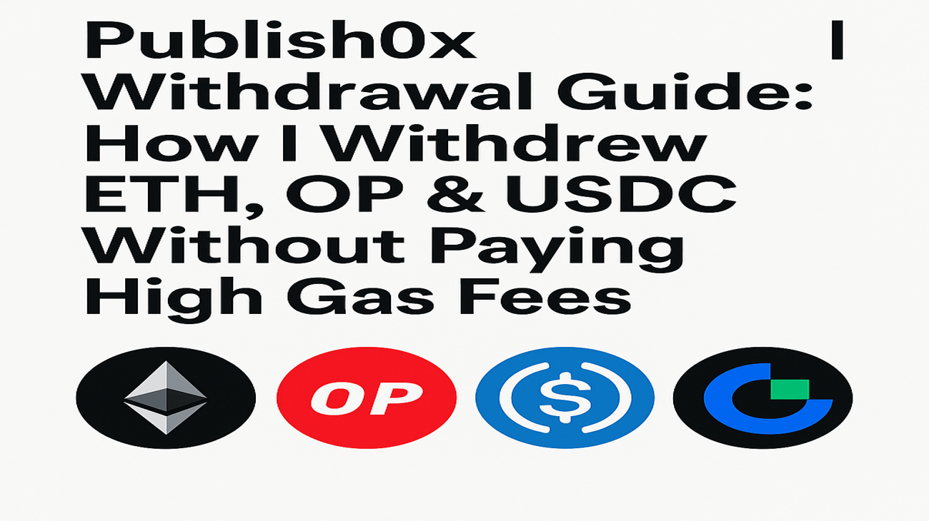 How I Withdrew ETH, OP &amp; USDC Without Paying High Gas Fees