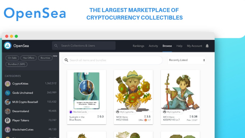 Crypto collectables, gaming items, domain names plus many more ...