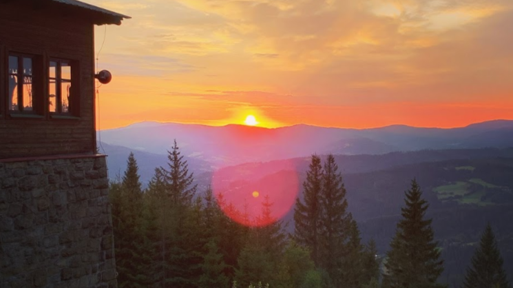 Sunrise at Stożek, Poland