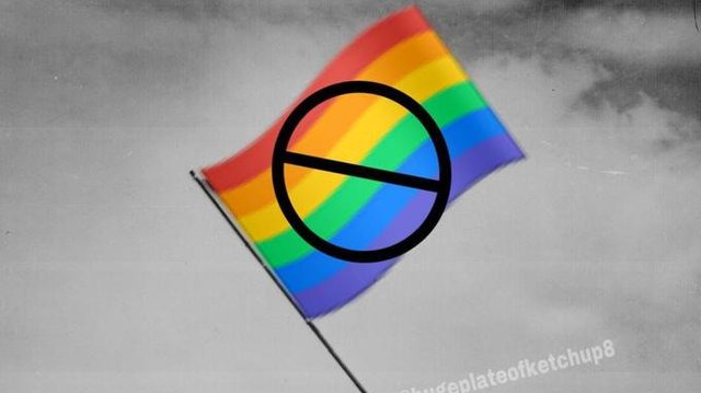 A picture of the anti-LGBTQ flag as a symbol of Italy's resistance to Western gender madness.