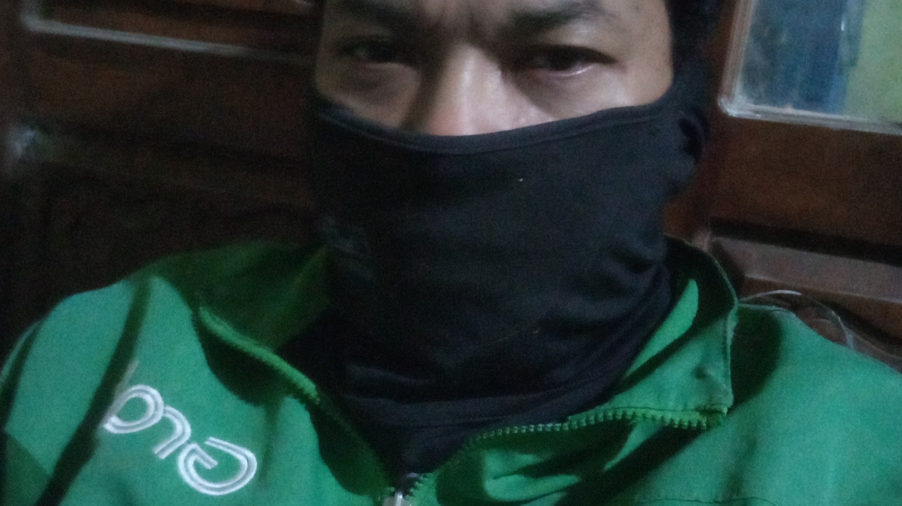 me and my green uniform ojol/ride hailing