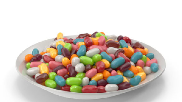 plate of jelly beans