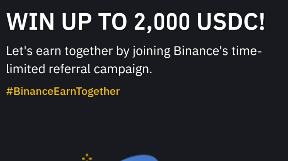 Image of earning by referral on binance