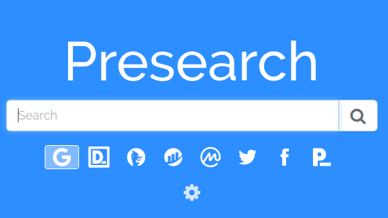 Presearch Main Page
