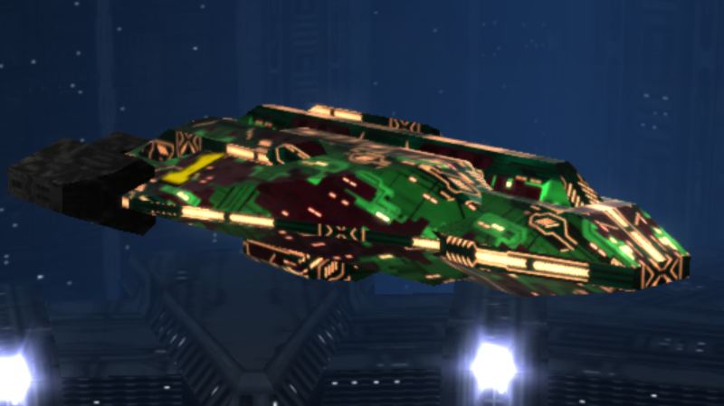 Morgan class ship from an air drop/ delivered crate