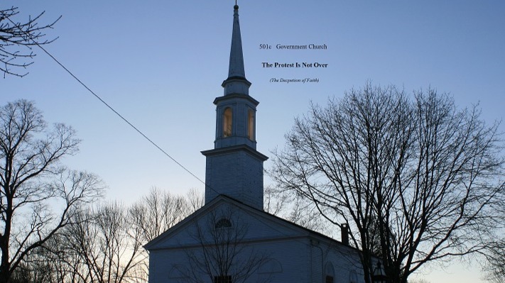 Church Steeple At Sunset