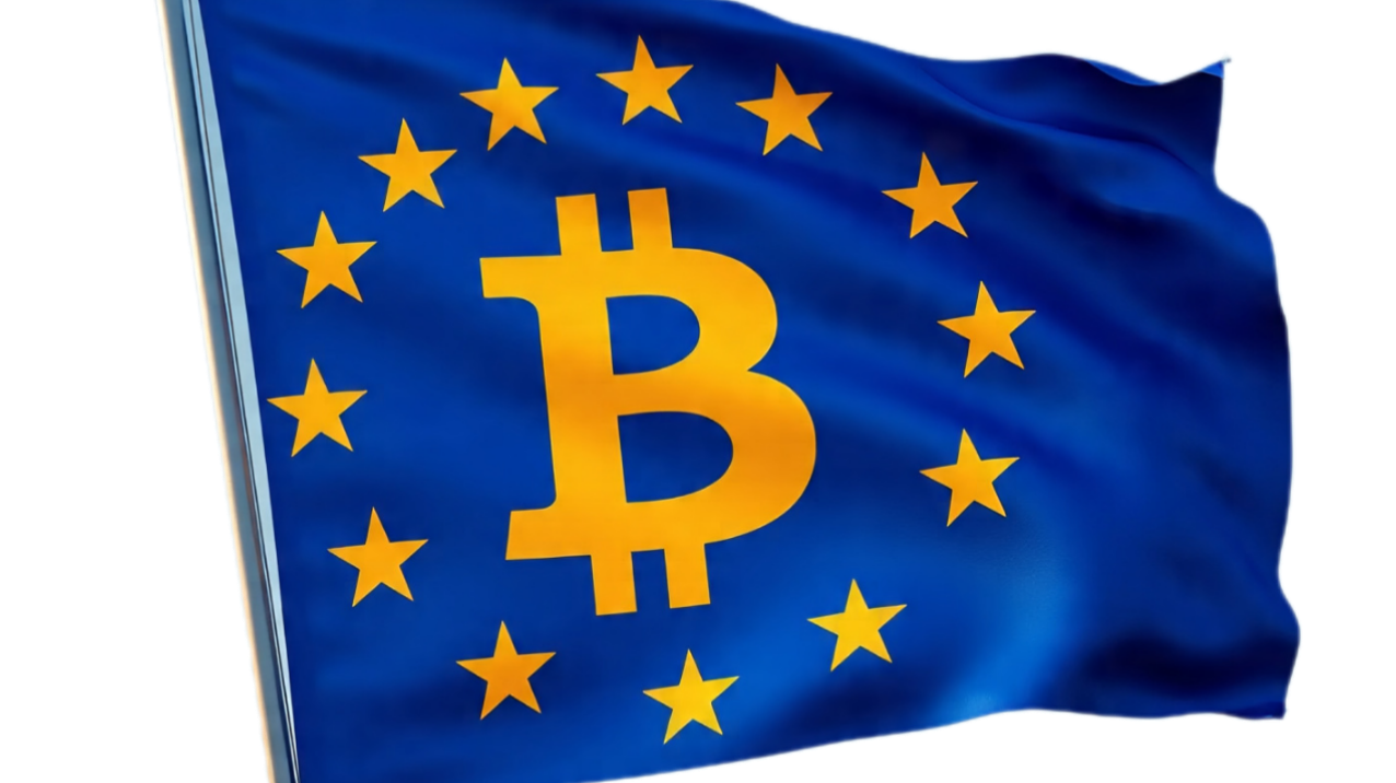 EU flag and BTC