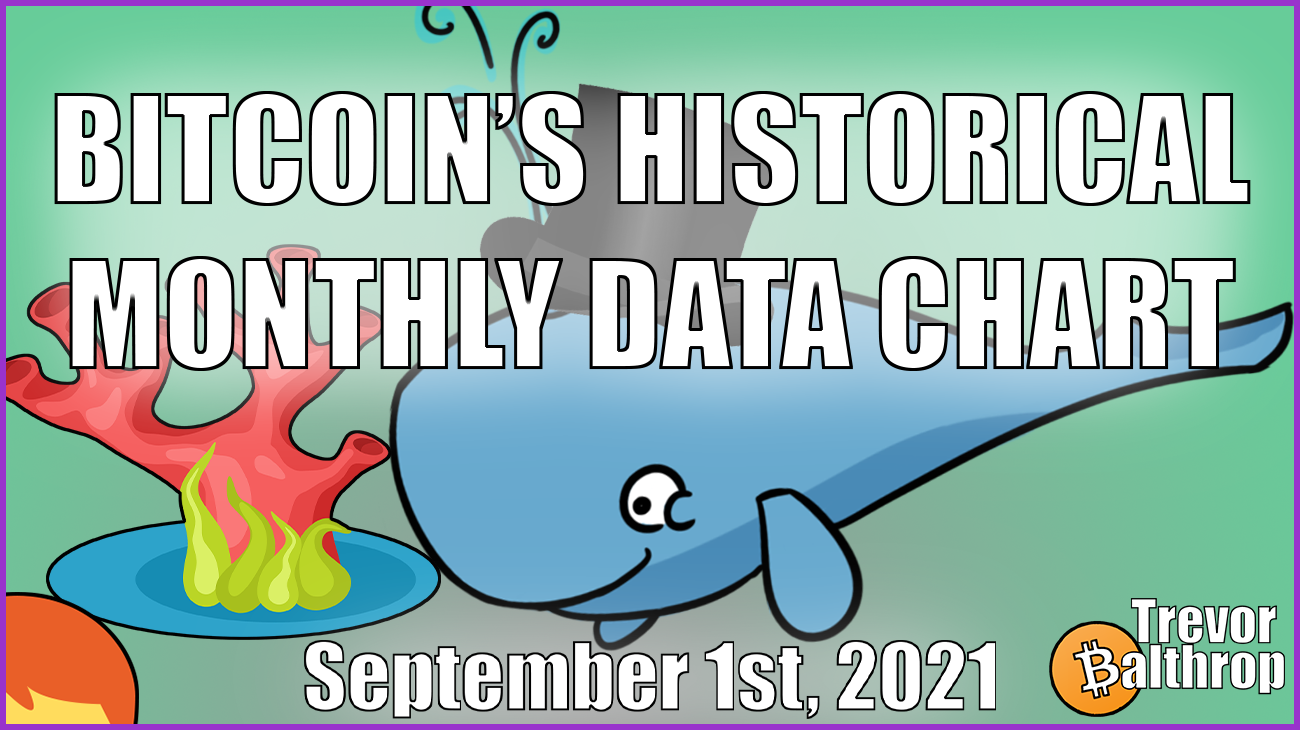 BITCOIN'S HISTORICAL MONTHLY CHART - SEPTEMBER 1ST, 2021