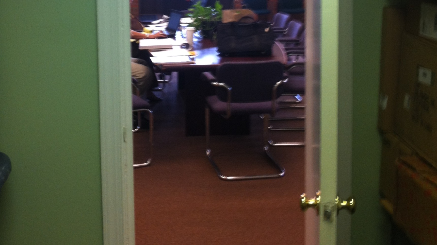 soiled Healthy Shopper conference table