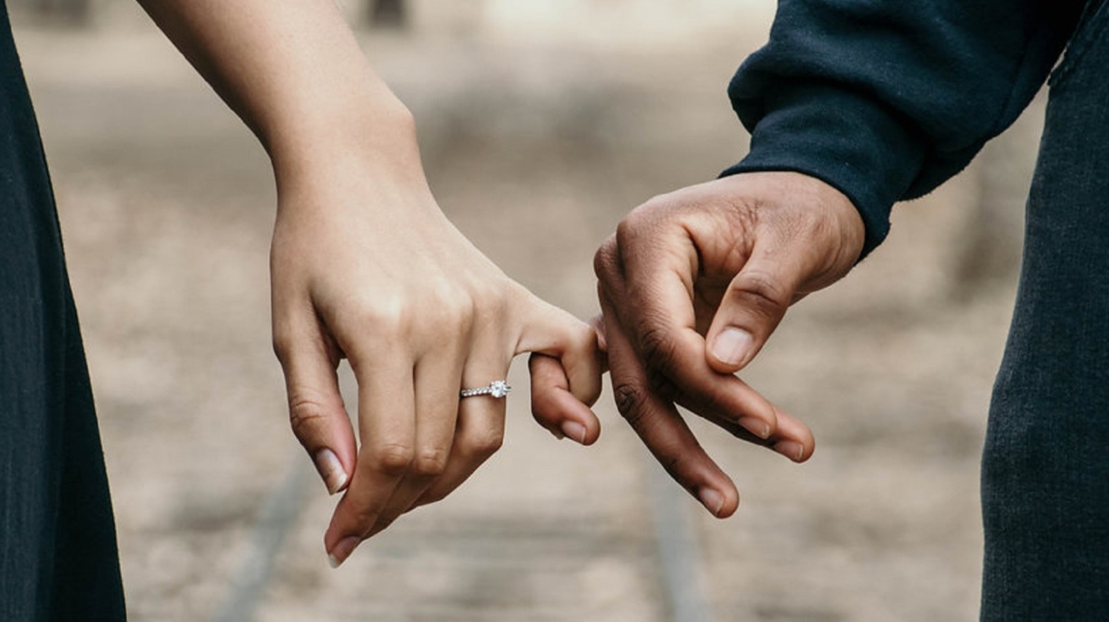 couple holding hands