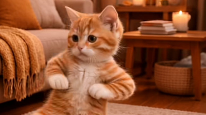 A very happy cat