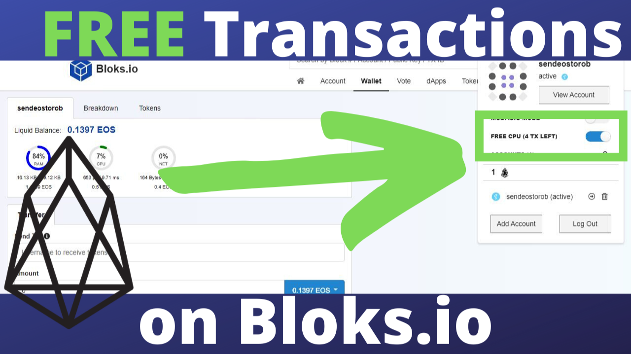 Free EOS Transactions Using Bloks