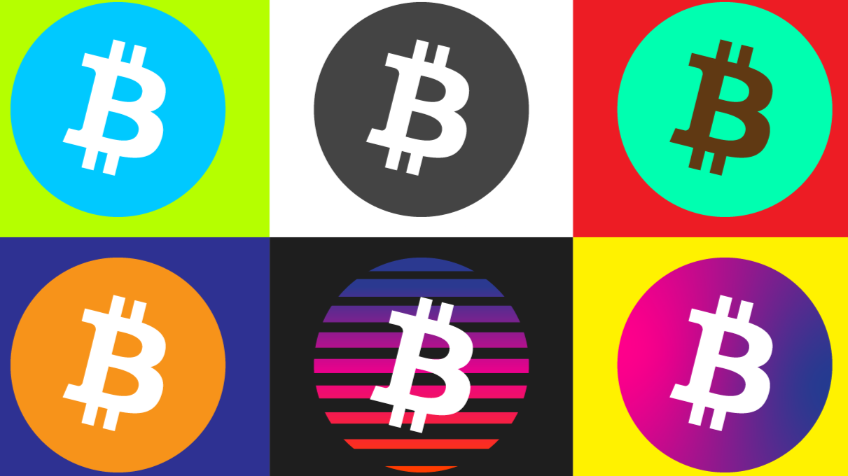 Terribly modified Bitcoin emblems