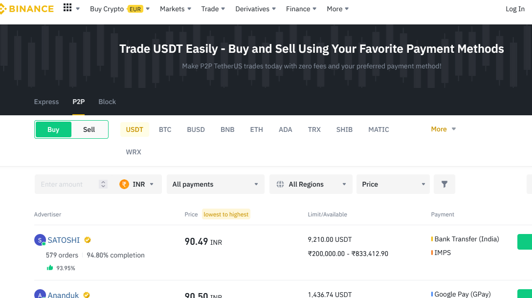 sell crypto, p2p, account frozen