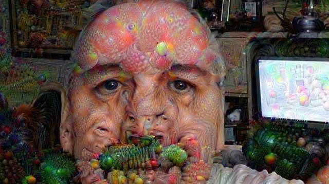 Selfie generated using a deep dream generator