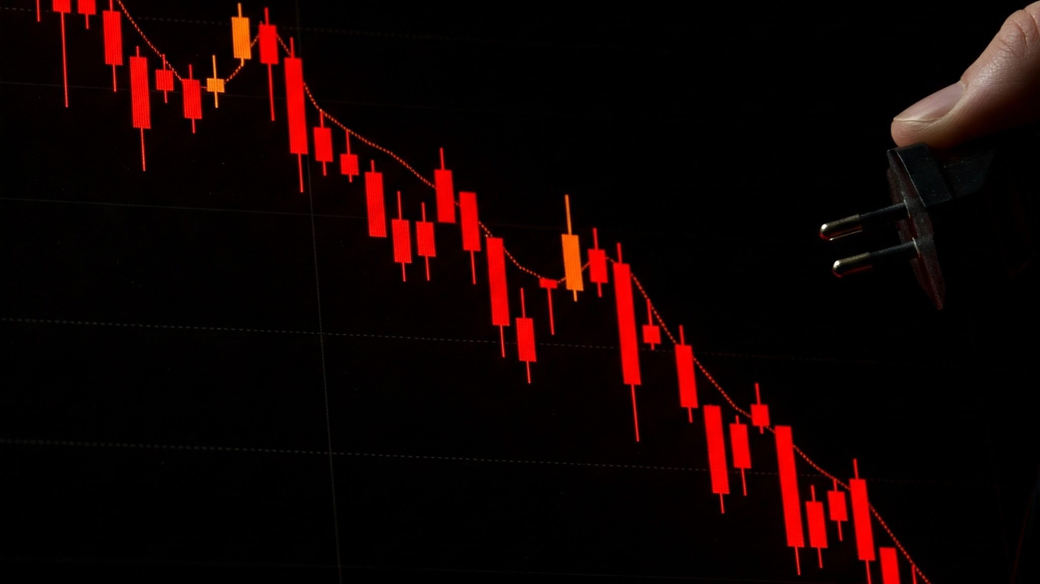 Red Candlestick Chart