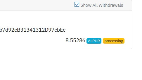 Bilaxy withdarwal processing