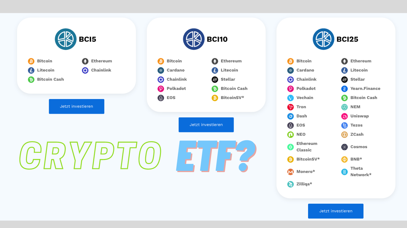 BCI Indices by Bitpanda and the text Crypto ETF?