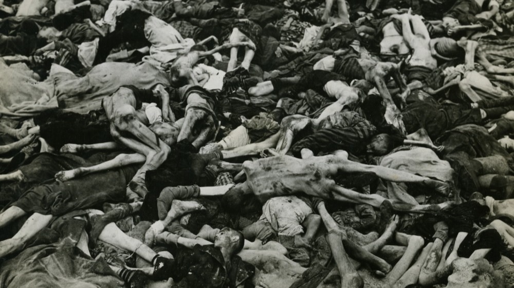 The corpses in the thumbnail were found when the Dachau concentration camp was relieved