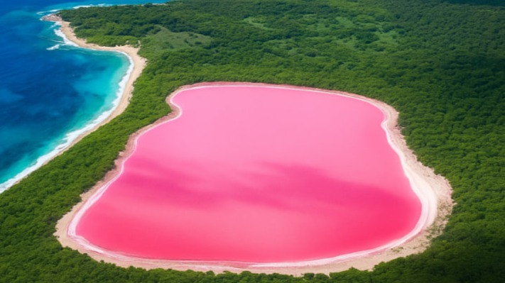 The Pink Lake Hillier of Australia