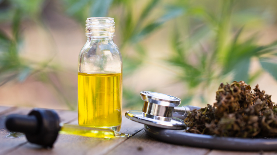 cbd oil and stethoscope