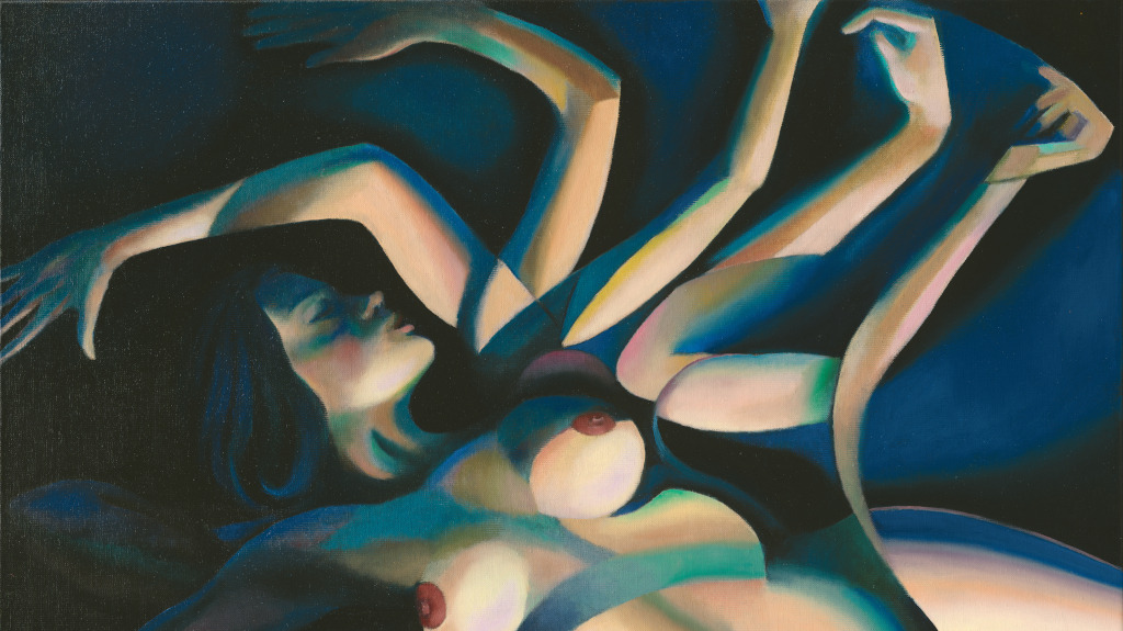cubist nude oil painting