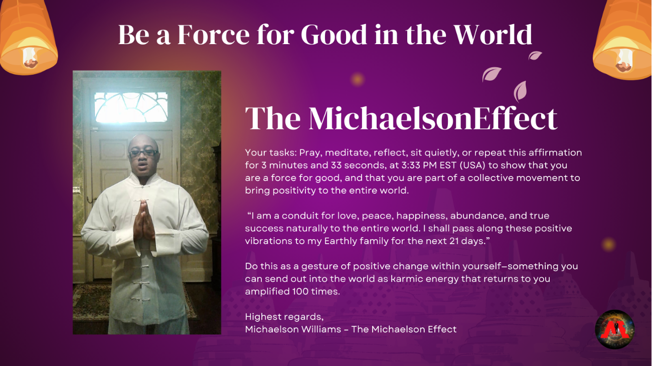 Michaelson Williams - The MichaelsonEffect in meditation