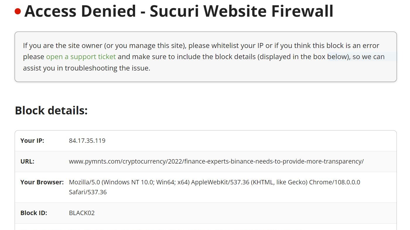 IP blocked