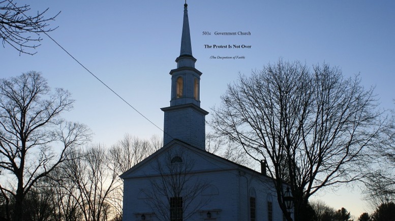 Church Steeple At Sunset