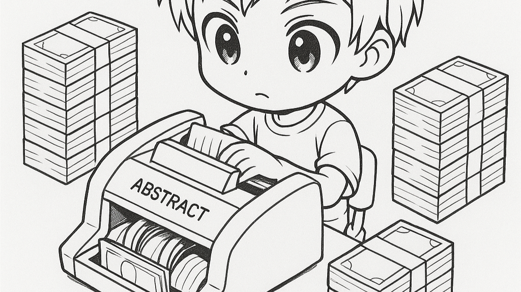 Boy counting money
