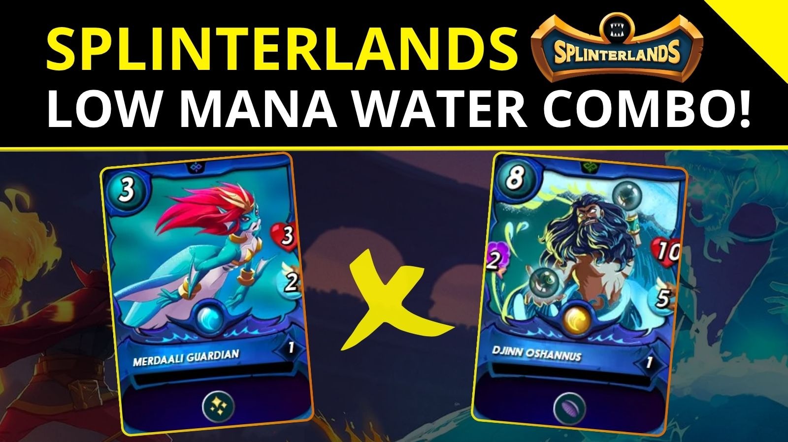 Splinterlands Water Combo for Low Mana Battles! Djinn Oshannus &amp; Kelya