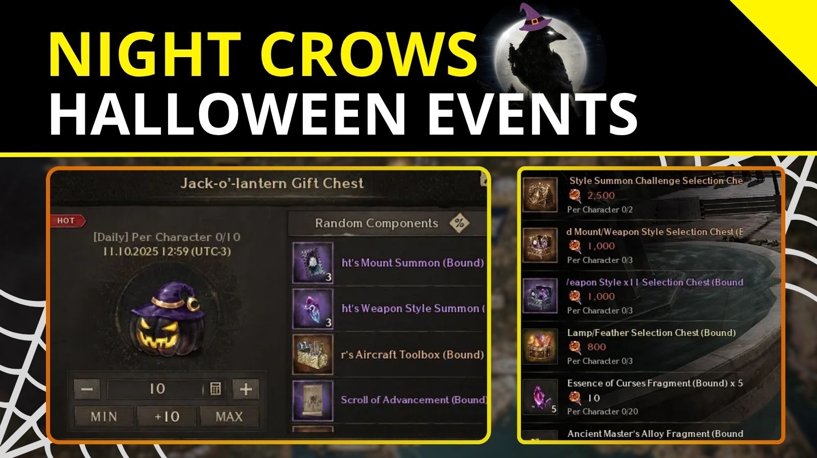 Night Crows Spooky Halloween Events!