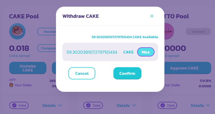 Cooking on PancakeSwap: The delicious CAKE - BNB LP